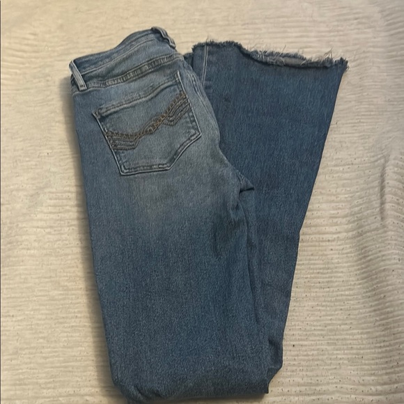 Idyllwind Dark Blue Distressed Flare Jeans - Picture 2 of 2